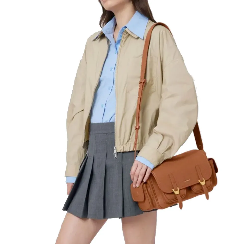 Borsa Donna a Tracolla COCCINELLE in Pelle Colore Cuir linea Campus Medium