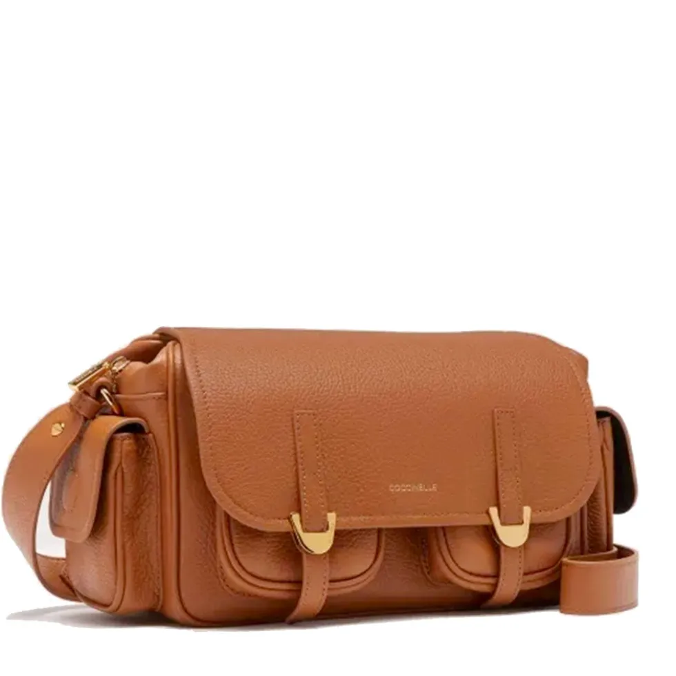 Borsa Donna a Tracolla COCCINELLE in Pelle Colore Cuir linea Campus Medium
