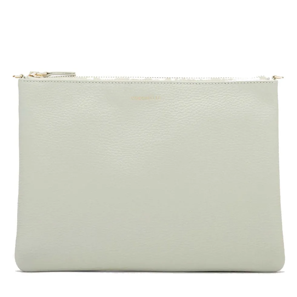 Borsa Donna a Tracolla COCCINELLE in Pelle Celadon Green Linea Best Medium