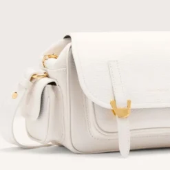 Borsa Donna a Tracolla COCCINELLE in Pelle Colore Blanco linea Campus Small