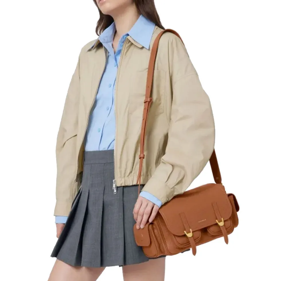 Borsa Donna a Tracolla COCCINELLE in Pelle Colore Skin linea Campus Medium