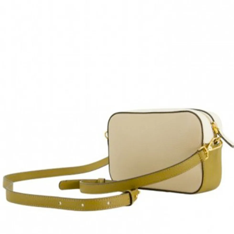 Borsa Donna a Tracolla COCCINELLE Linea Tebe Colore Sandshell - Pearl - Seagrass