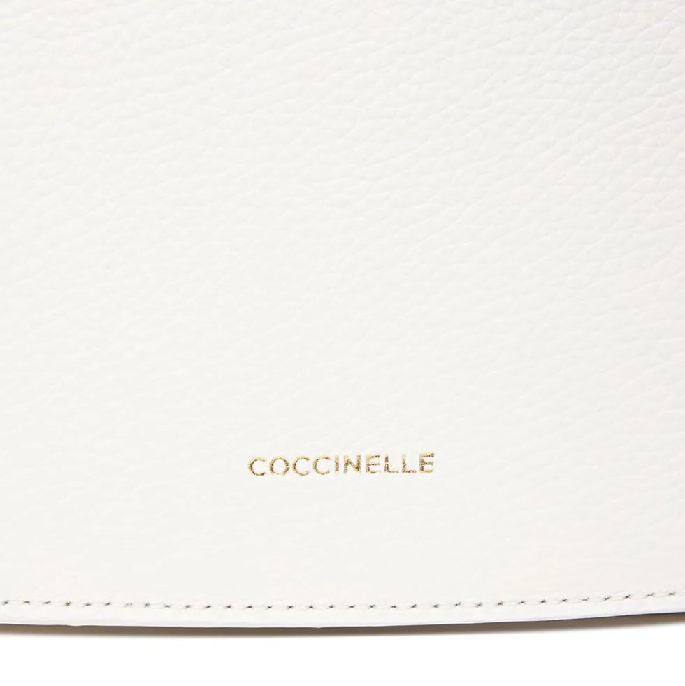 Borsa Donna a Tracolla COCCINELLE in Pelle Martellata linea C-Me Small Colore Pearl