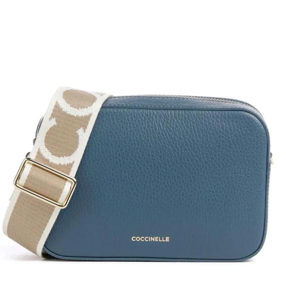 Borsa Donna a Tracolla COCCINELLE Linea Tebe Colore Deep Blue - E5MN555I101