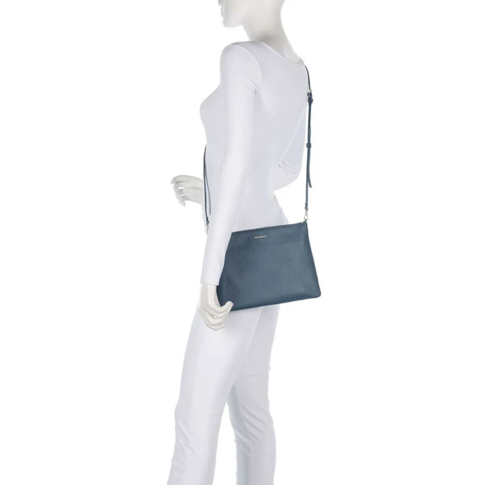 Borsa Donna a Tracolla COCCINELLE in Pelle Deep Blue Linea Best Medium