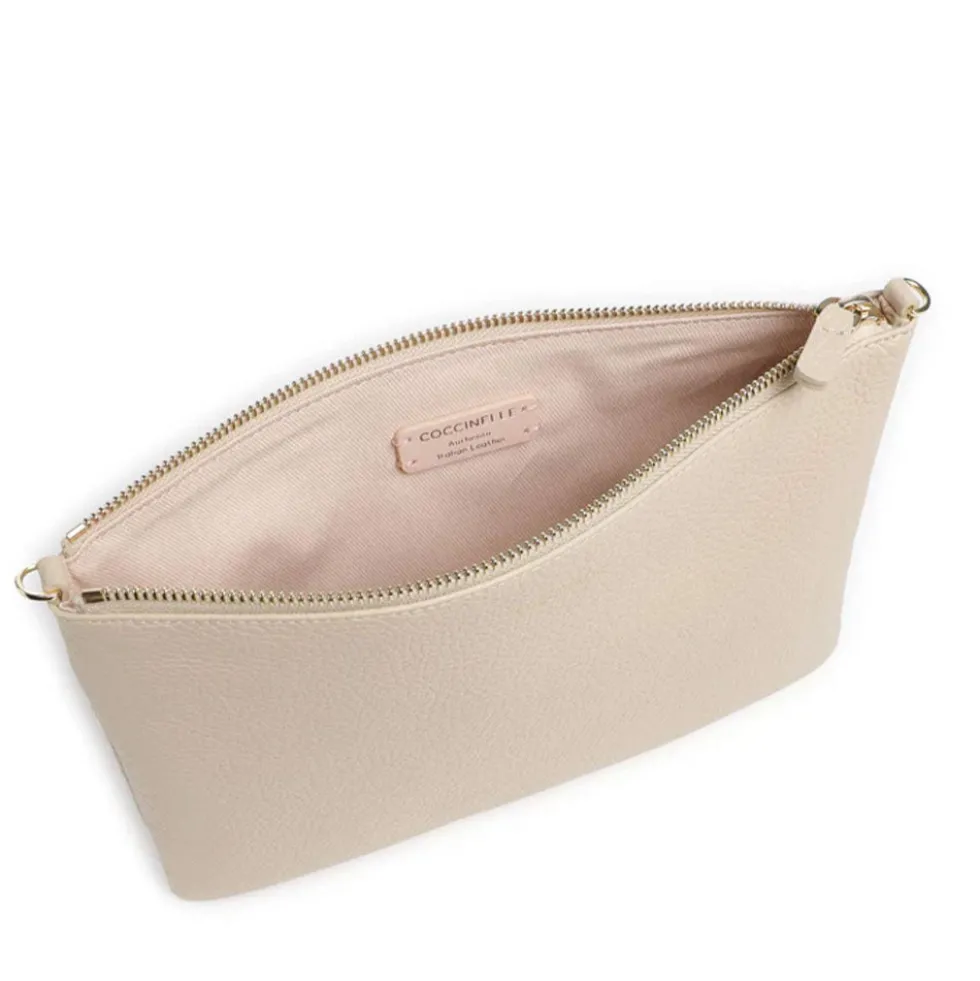 Borsa Donna a Tracolla COCCINELLE in Pelle Sandshell Linea Best Medium