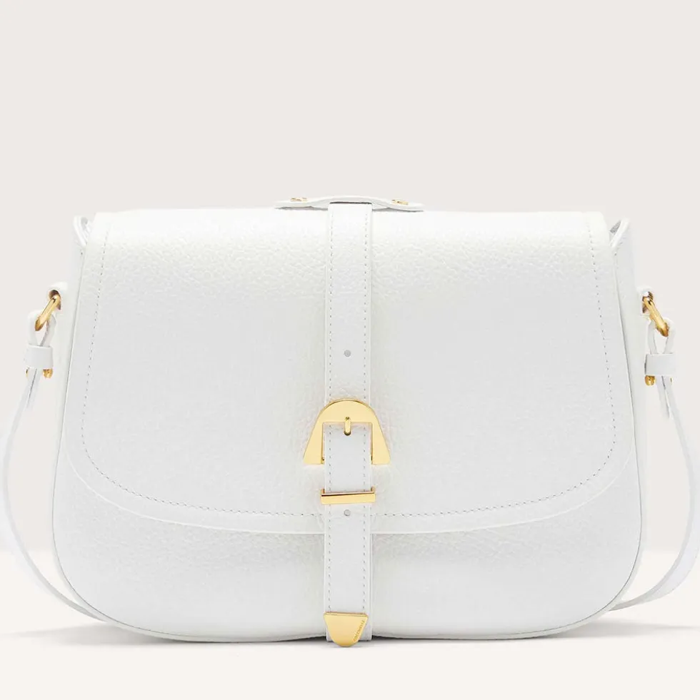 Borsa Donna a Tracolla COCCINELLE in Pelle Linea Magalù colore Brillant White