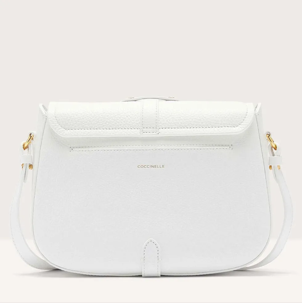 Borsa Donna a Tracolla COCCINELLE in Pelle Linea Magalù colore Brillant White