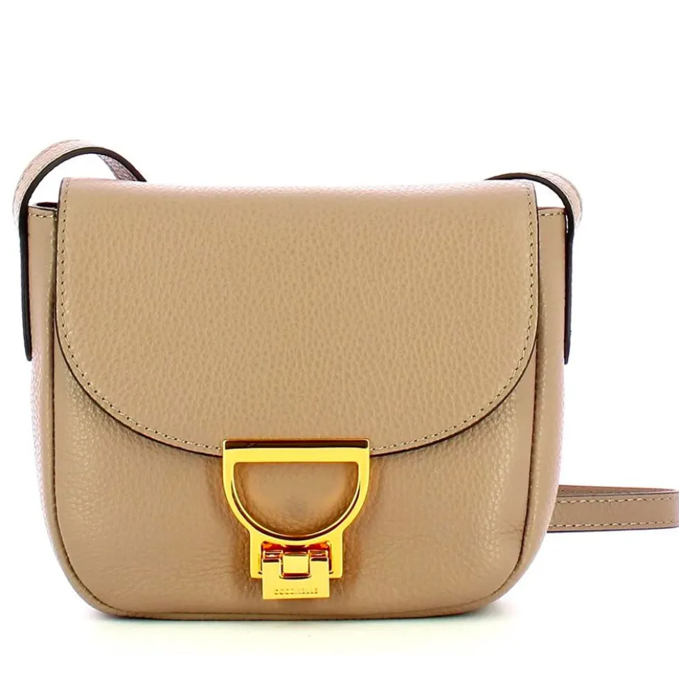Borsa Donna a Tracolla COCCINELLE in Pelle Linea Arlettis colore Warm Taupe