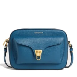 Borsa Donna a Tracolla COCCINELLE in Pelle Deep Blue linea Beat Soft Misura Small