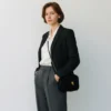 Borsa Donna a Tracolla COCCINELLE in Suede Colore Nero linea Beat Eco Shearling Misura Small