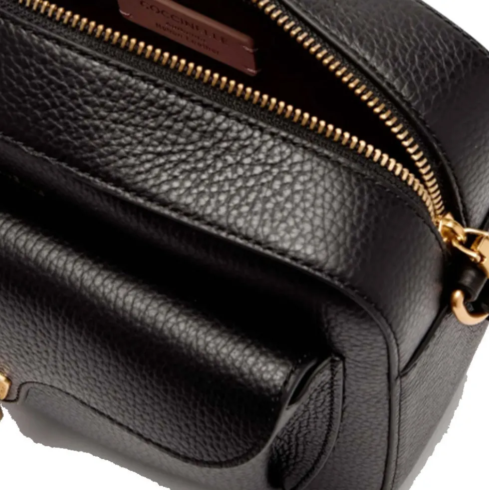 Borsa Donna a Tracolla COCCINELLE in Pelle Nera linea Beat Soft Misura Large