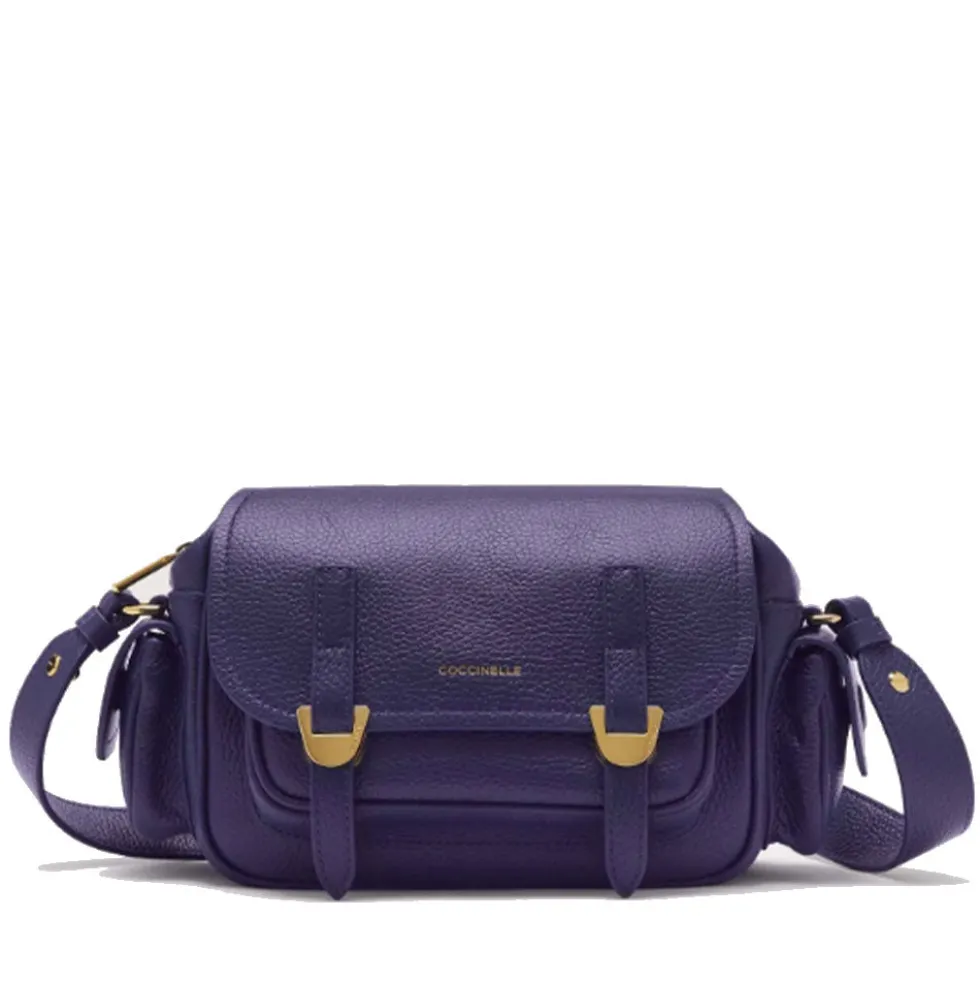 Borsa Donna a Tracolla COCCINELLE in Pelle Colore Royal Blue linea Campus Small