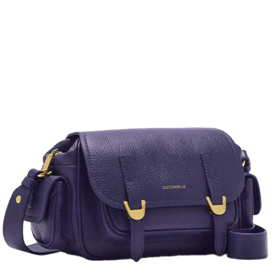 Borsa Donna a Tracolla COCCINELLE in Pelle Colore Royal Blue linea Campus Small