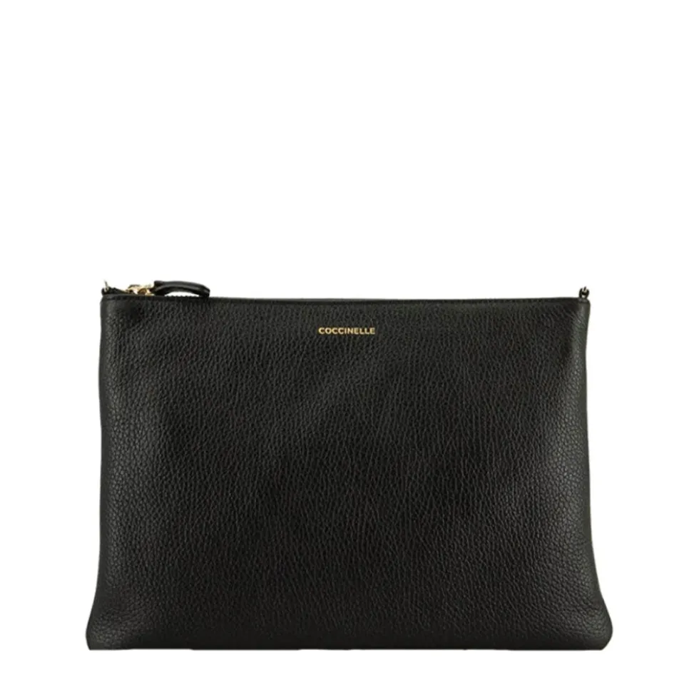 Borsa Donna a Tracolla COCCINELLE in Pelle Nera Linea Best Medium