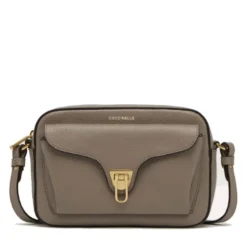Borsa Donna a Tracolla COCCINELLE in Pelle Warm Taupe linea Beat Soft Misura Media
