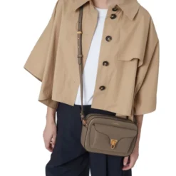 Borsa Donna a Tracolla COCCINELLE in Pelle Warm Taupe linea Beat Soft Misura Media