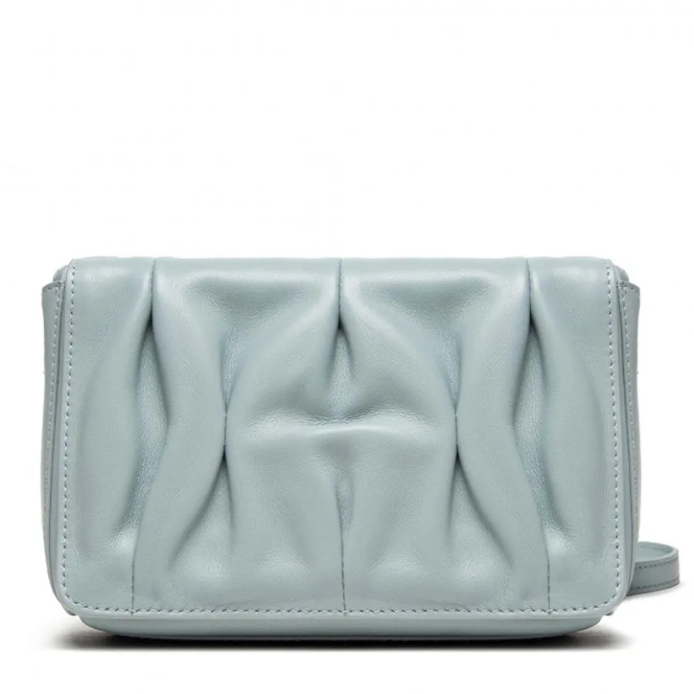 Borsa Donna a Tracolla COCCINELLE in Pelle Liscia Linea Marquise Colore Cloud Misura Piccola