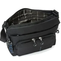 Borsa Donna a Tracolla con Tasca Frontale MANDARINA DUCK in Tessuto Linea MD20 Colore Nero