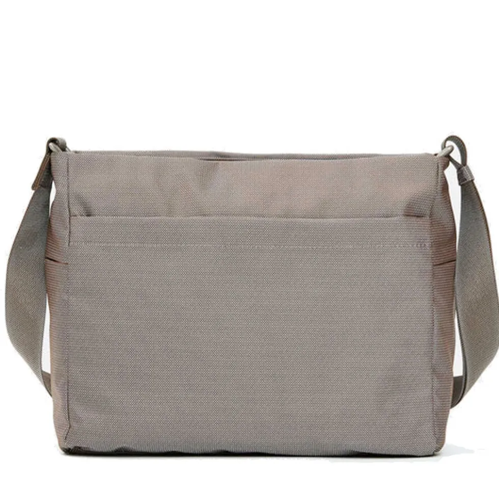 Borsa Donna a Tracolla con Tasca Frontale MANDARINA DUCK in Tessuto Linea MD20 Colore Taupe