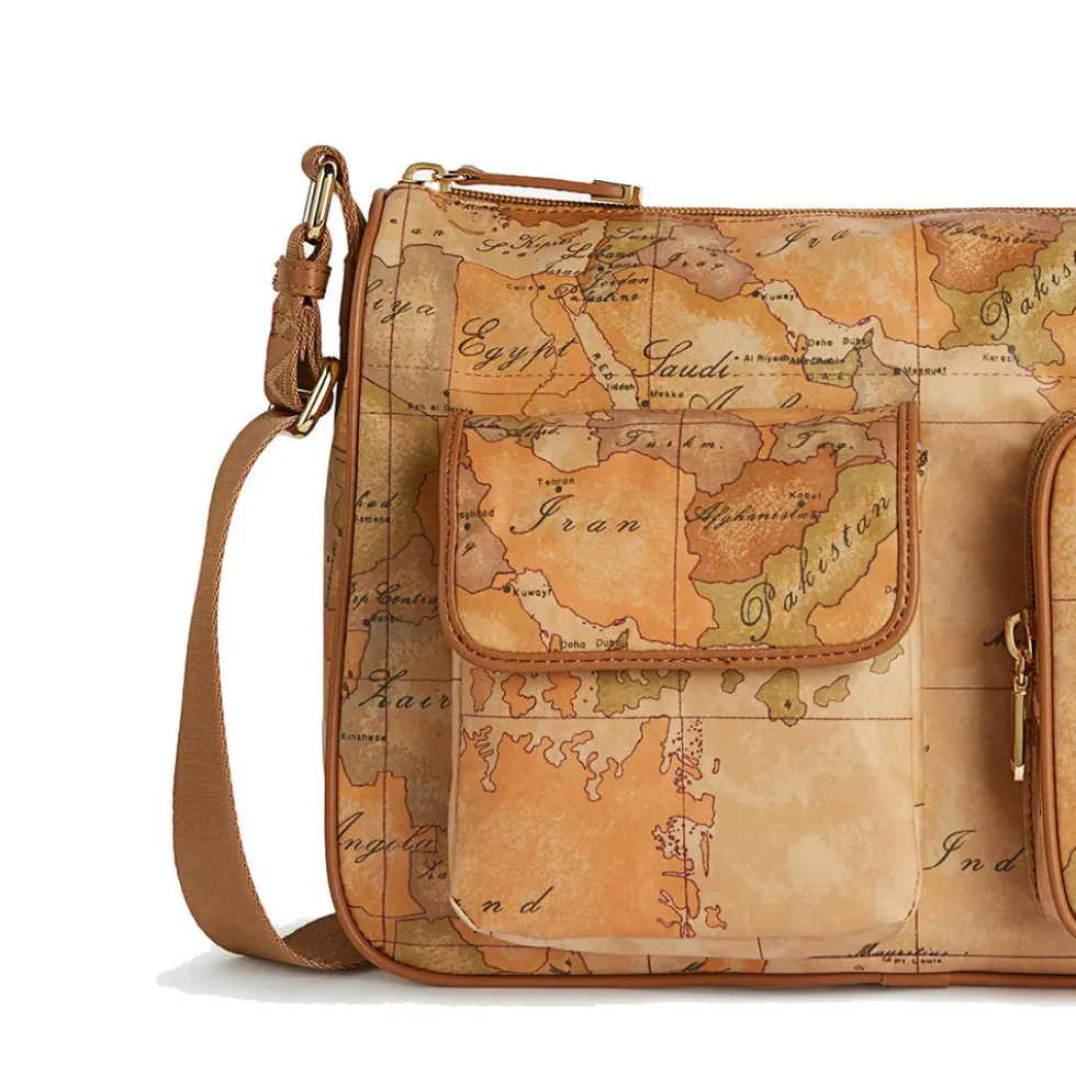 Borsa Donna a Tracolla con Tasche 1A Classe Alviero Martini linea Geo Soft colore Geo Classic S011