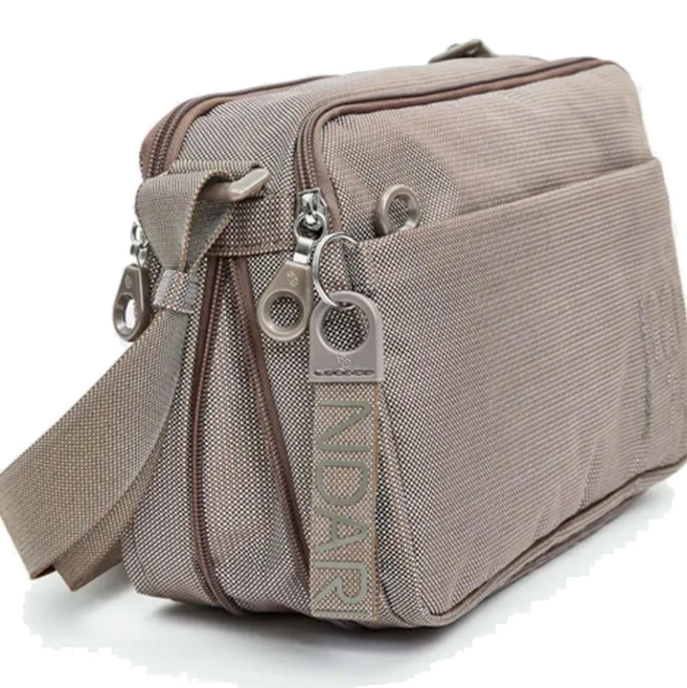 Borsa Donna a Tracolla Espandibile MANDARINA DUCK in Tessuto Linea MD20 Colore Taupe