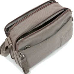 Borsa Donna a Tracolla Espandibile MANDARINA DUCK in Tessuto Linea MD20 Colore Taupe