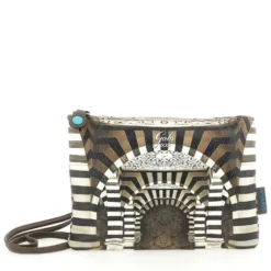 Borsa Donna a Tracolla GABS Beyonce Media in Pelle stampa Portone B/N