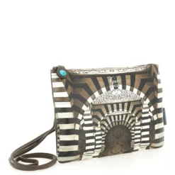 Borsa Donna a Tracolla GABS Beyonce Media in Pelle stampa Portone B/N