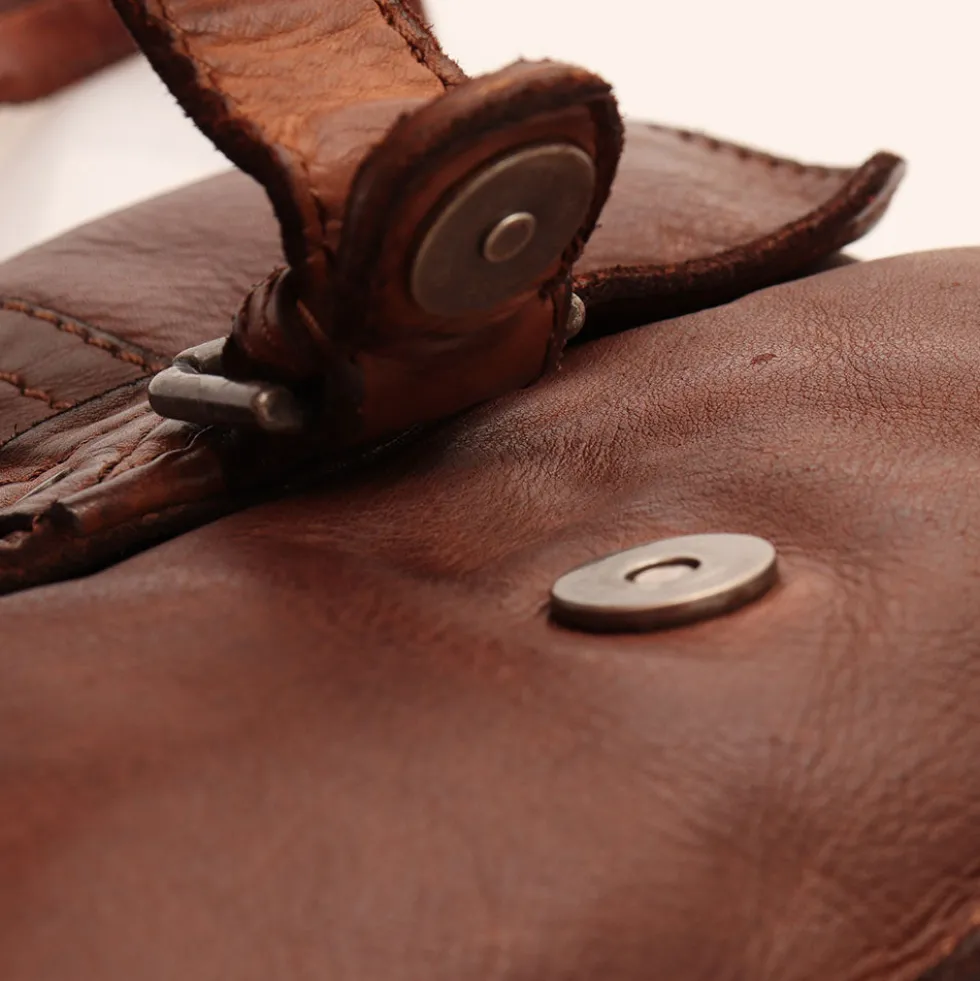 Borsa Donna a Tracolla GIANNI CONTI in Pelle Liscia color Chocolate