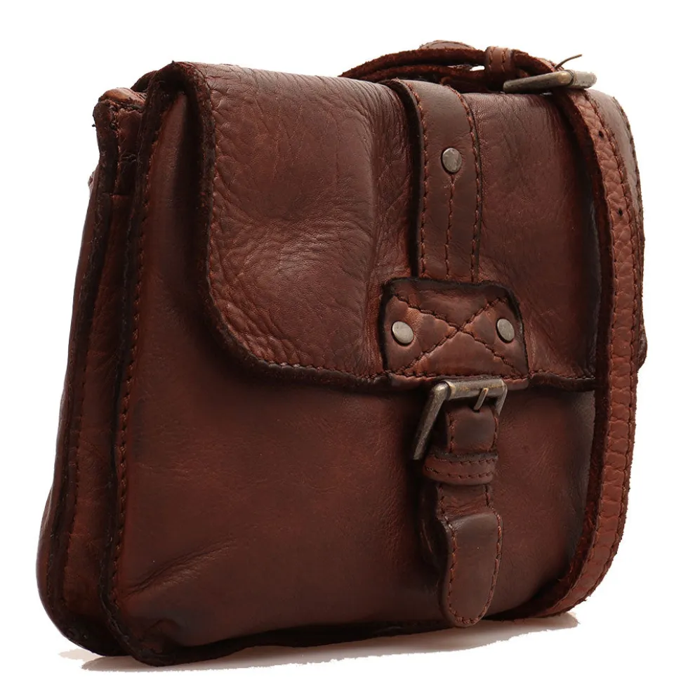 Borsa Donna a Tracolla GIANNI CONTI in Pelle Liscia color Chocolate