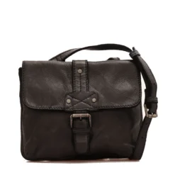 Borsa Donna a Tracolla GIANNI CONTI in Pelle Liscia Nera