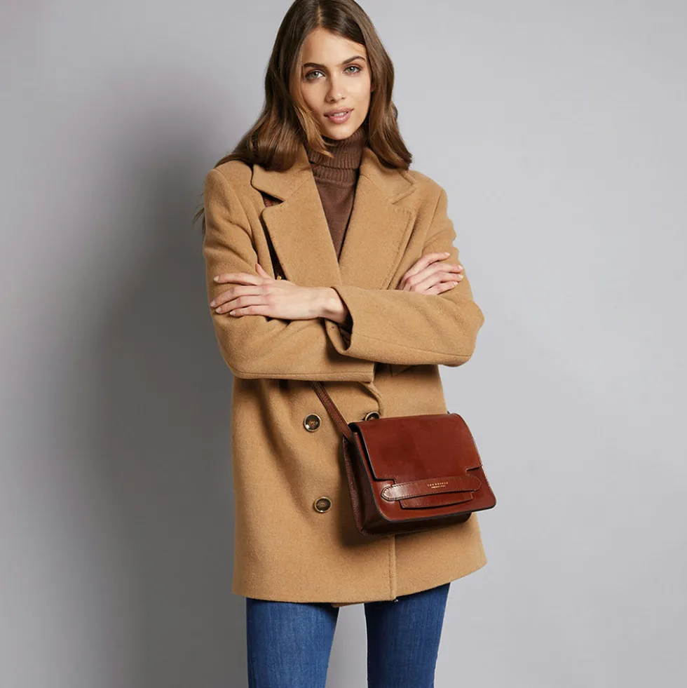 Borsa Donna a Tracolla Grande THE BRIDGE in Pelle Marrone linea Lucrezia