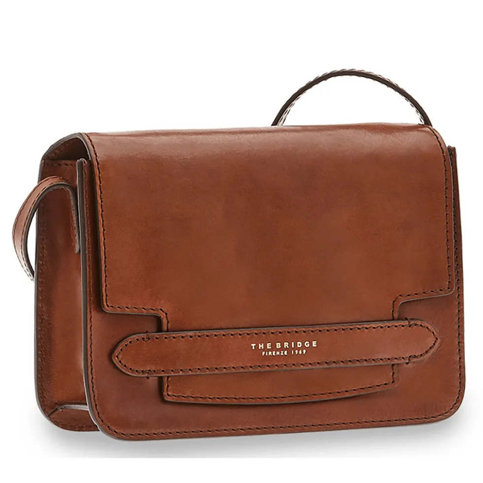 Borsa Donna a Tracolla Grande THE BRIDGE in Pelle Marrone linea Lucrezia
