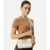Borsa Donna a Tracolla LIU JO in Tessuto Jacquard Bianco e Nero con Logo Monogram