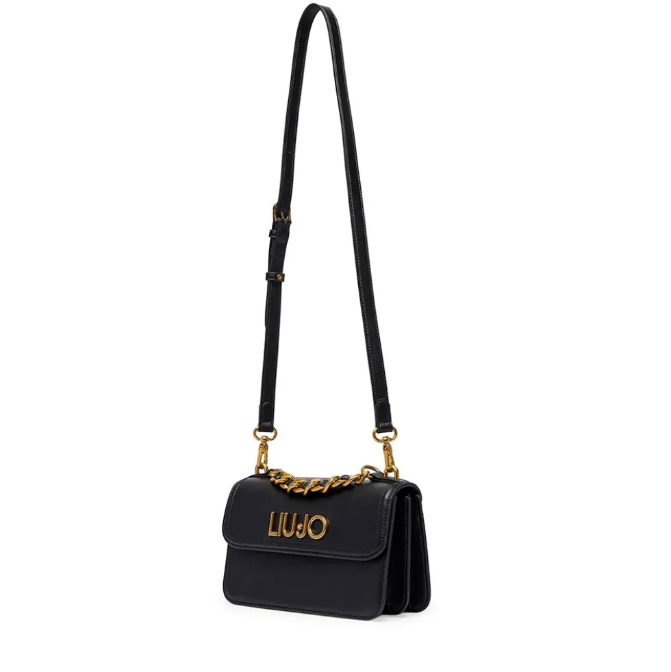 Borsa Donna a Tracolla LIU JO Nera con Catena Decorativa