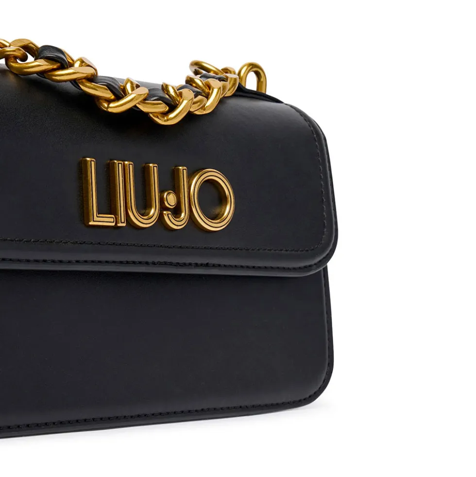 Borsa Donna a Tracolla LIU JO Nera con Catena Decorativa