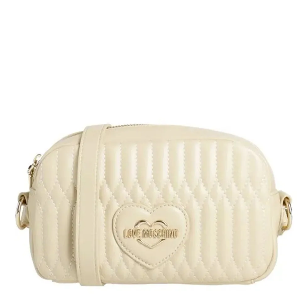 Borsa Donna a Tracolla LOVE MOSCHINO linea Bubby Love in Ecopelle color Burro