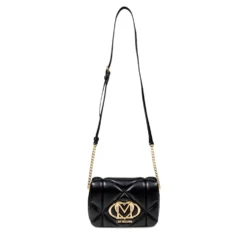 Borsa Donna a Tracolla LOVE MOSCHINO linea Embossed Trapuntata Nera