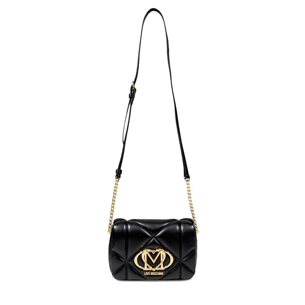 Borsa Donna a Tracolla LOVE MOSCHINO linea Embossed Trapuntata Nera