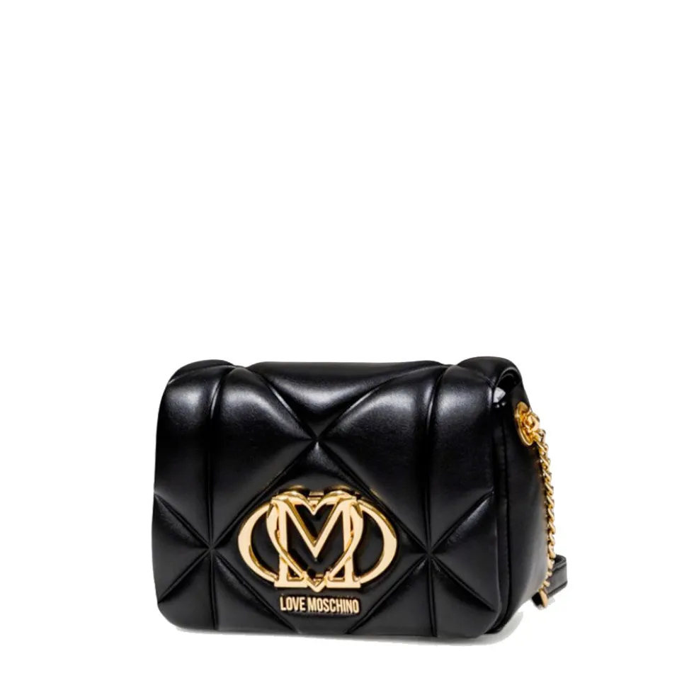Borsa Donna a Tracolla LOVE MOSCHINO linea Embossed Trapuntata Nera