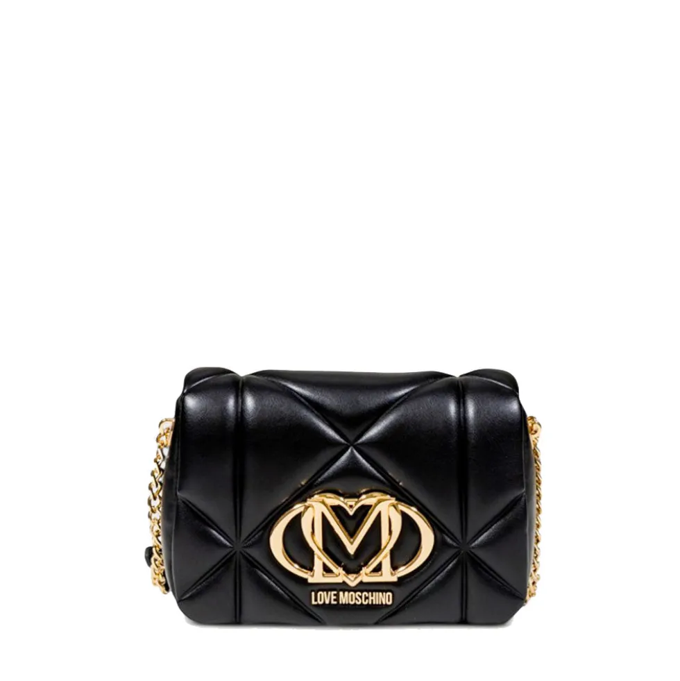 Borsa Donna a Tracolla LOVE MOSCHINO linea Embossed Trapuntata Nera