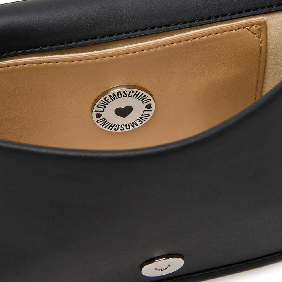 Borsa Donna a Tracolla LOVE MOSCHINO linea Bold Bag colore Nero e Nikel
