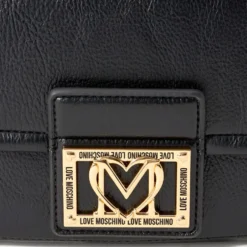 Borsa Donna a Tracolla LOVE MOSCHINO Nera con Placca Quadrata con Logo