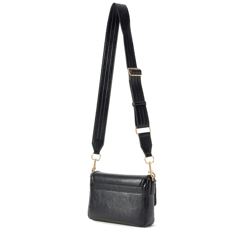 Borsa Donna a Tracolla LOVE MOSCHINO Nera con Placca Quadrata con Logo