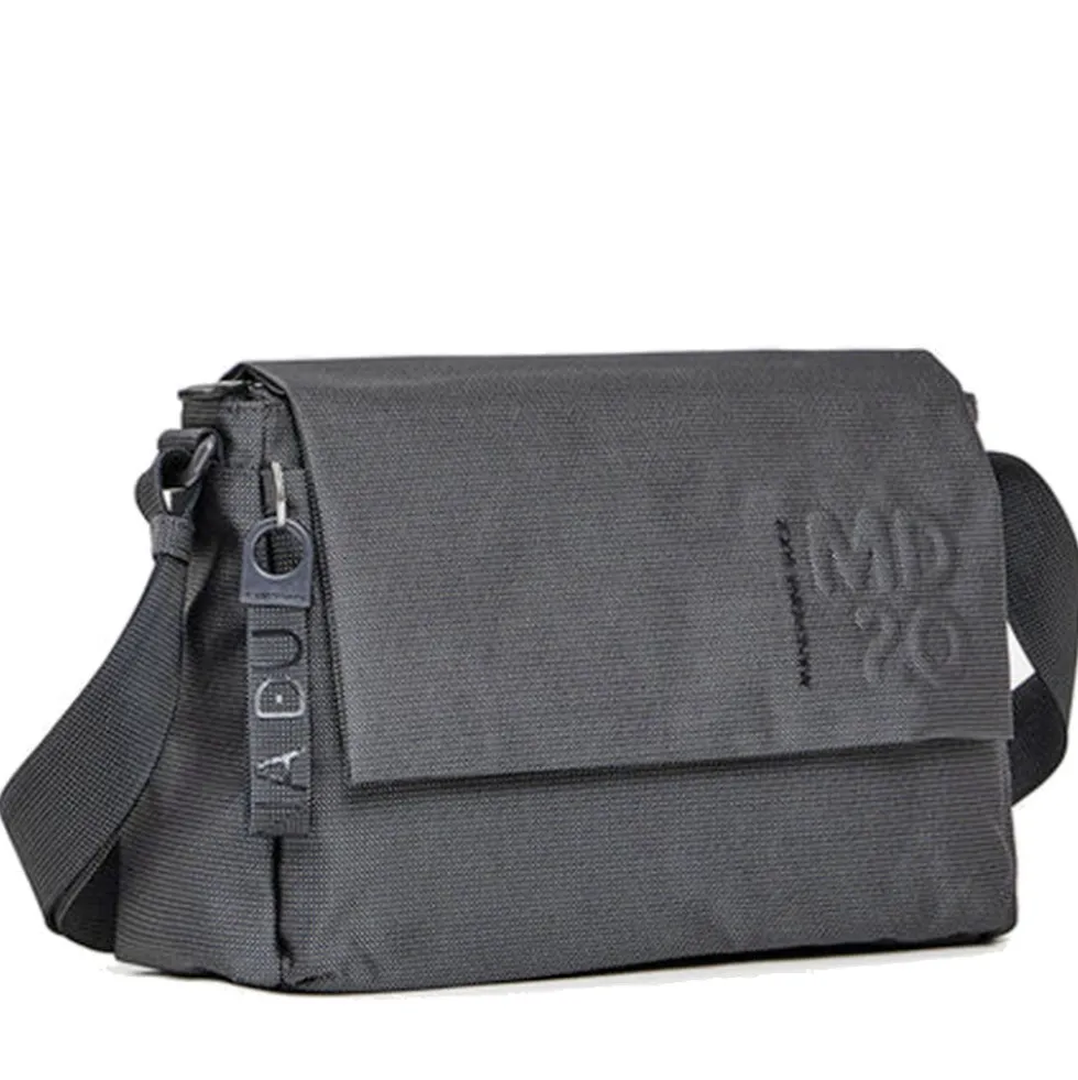 Borsa Donna a Tracolla MANDARINA DUCK Chiusa con Pattina in Tessuto colore Steel Linea MD20