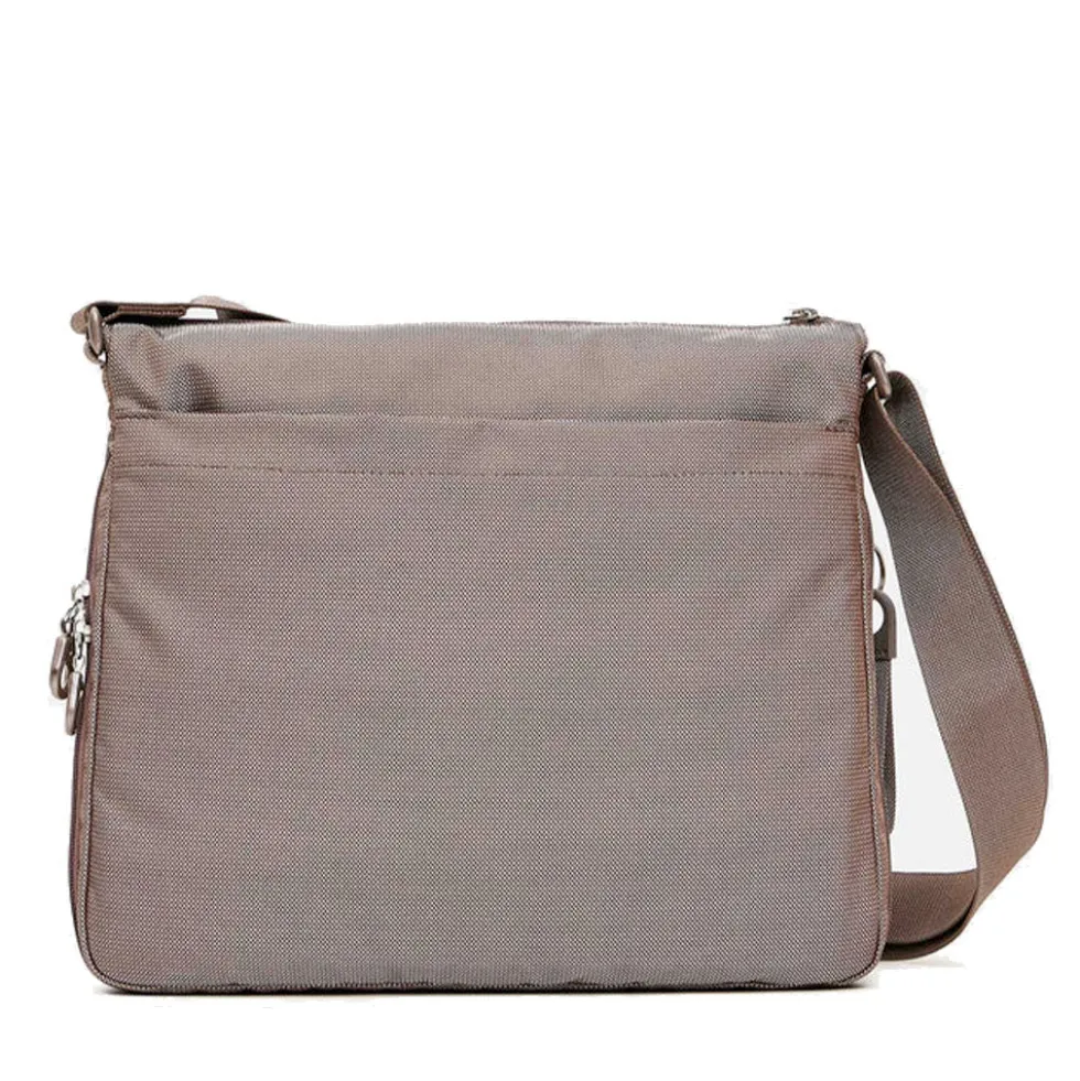 Borsa Donna a Tracolla MANDARINA DUCK Espandibile in Tessuto Linea MD20 Colore Taupe Misura Grande