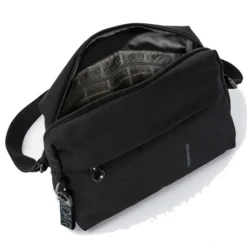 Borsa Donna a Tracolla MANDARINA DUCK in Tessuto colore Nero Linea MD20 Chiusa con Zip