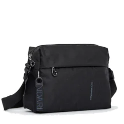 Borsa Donna a Tracolla MANDARINA DUCK in Tessuto colore Nero Linea MD20 Chiusa con Zip