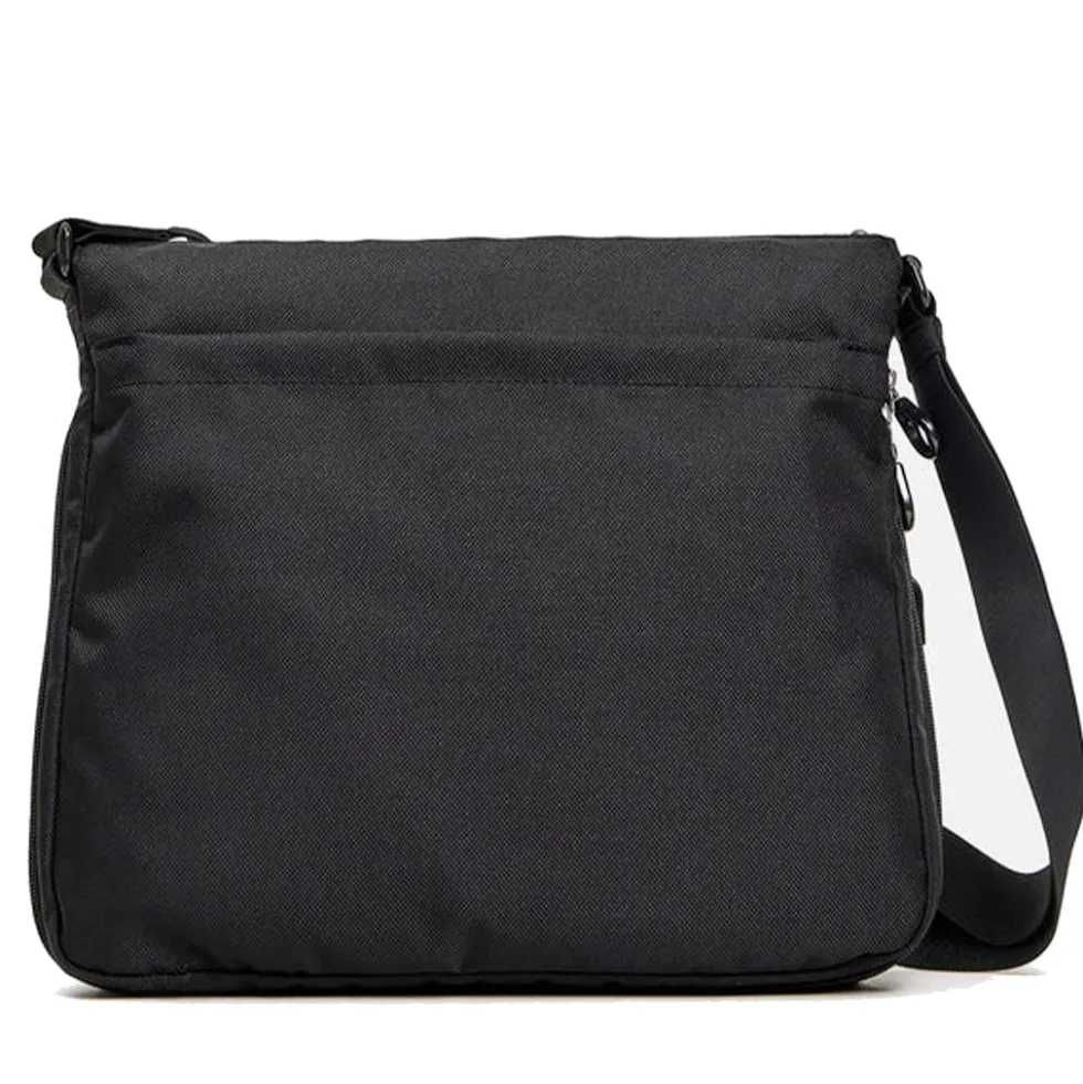 Borsa Donna a Tracolla MANDARINA DUCK Espandibile in Tessuto Linea MD20 Colore Nero Misura Grande